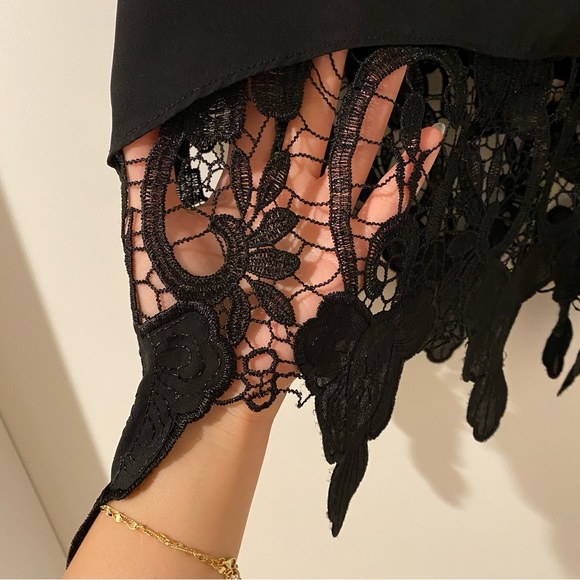 Tank Top Blouse with Crochet Detail Trim - Picture 5 of 5